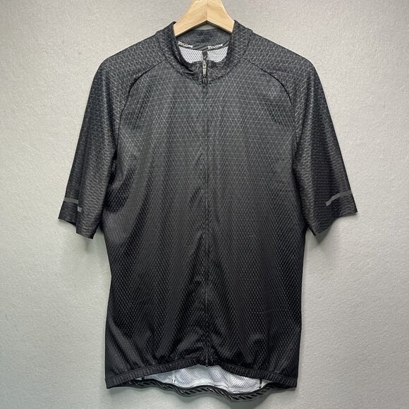 Cuore Giant Mens Cycling Jersey 2XL Black Full Zip Short Sleeve Lightweight - Picture 1 of 6